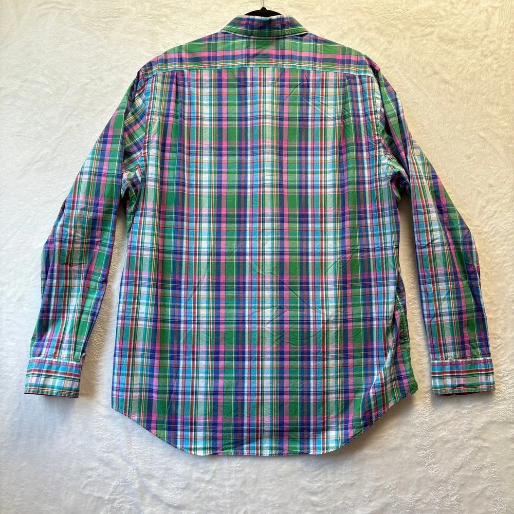 Polo‎ Ralph Lauren Plaid Button Down Shirt Men Sz XL Multi Colorful Cotton